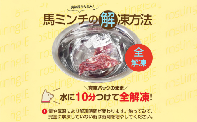 特選馬ミンチ45g 8パックセット ワンちゃん大喜び 馬肉ミンチ 犬用ミンチ 冷凍ミンチ 高タンパク 栄養満点 小分けパック 熊本県 宇城市 大阪馬肉屋TMP