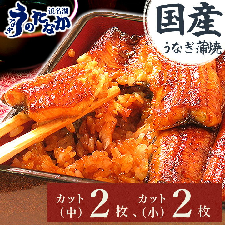 【ふるさと納税】浜名湖・うなぎのたなかのふっくら柔らか♪国産うなぎカット蒲焼(中)2枚(小)2枚※合計290g程度_ うなぎ ウナギ 鰻 かば焼き 蒲焼き 人気 美味しい 静岡県 ふるさと 国産 浜名湖 静岡 個包装 小分け 簡単調理 【配送不可地域：離島】【1417534】