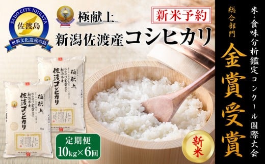 
            【新米・先行予約】10kg 新潟県佐渡産コシヒカリ10kg(5kg×2)×6回「6カ月定期便」
          