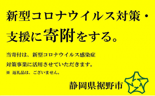 
新型コロナウイルス対策・支援に寄附をする（1万円） [№5812-0299]
