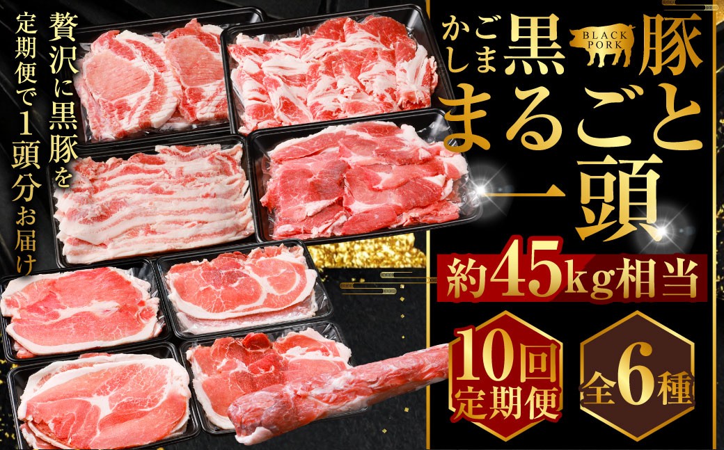 
MSR-601 【10回定期便】かごしま黒豚1頭まるごと 約45kg 生産者直送 薩摩八重ファーム 工房みかく亭
