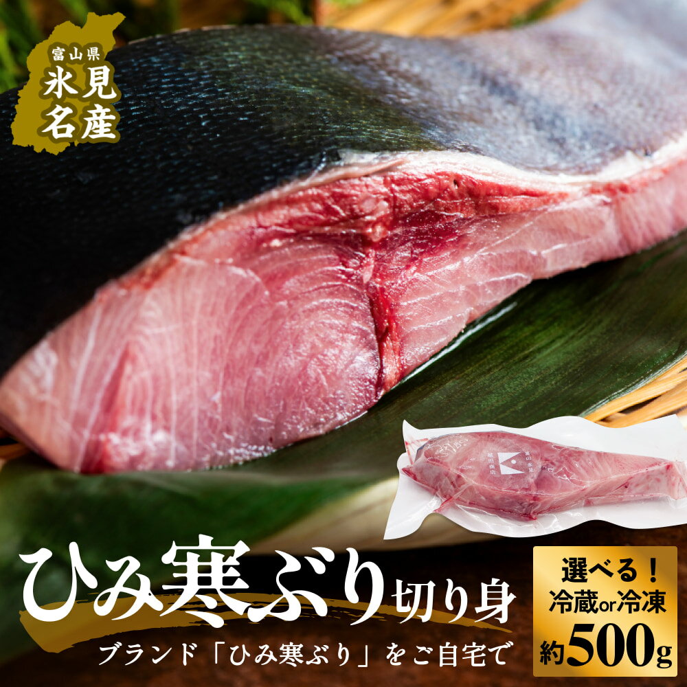 【ふるさと納税】【先行予約】 ひみ寒ぶり約500g（切り身）冷凍 冷蔵 富山県 氷見市 ひみ寒ぶり 寒鰤 ブリ 期間限定 切り身 ブロック
