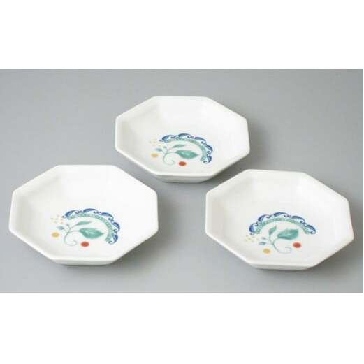 有田焼 森のミモザ八角小皿（3枚セット）A12-164