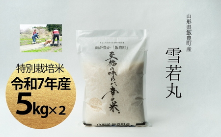 【令和7年産】至福の味わい、　幸せ米。「雪若丸」精米 5kg×2