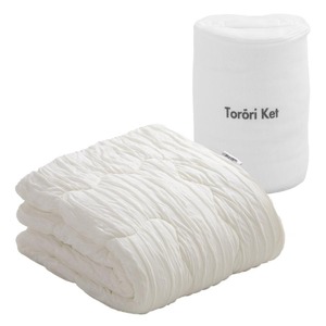 【ミニ】とろーりケット　肌掛け布団　ハーフ（アイボリー） _Qc054-iv