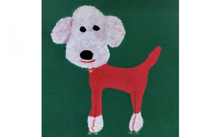 アーティストが描く愛しいペットのポートレート　15cm×15cm　水彩　額付【アート 15cm×15cm 横井山泰 美術 作家 水彩 額付 厚紙 美術品 アート作品 作品 屋内装飾品 神奈川県 小田原市 ペット ペット】