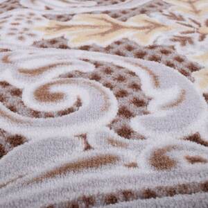 日本製 廊下カーペット 80cm×440cm 【モダンオーナメント】 滑り止め ブラウン【1671878】