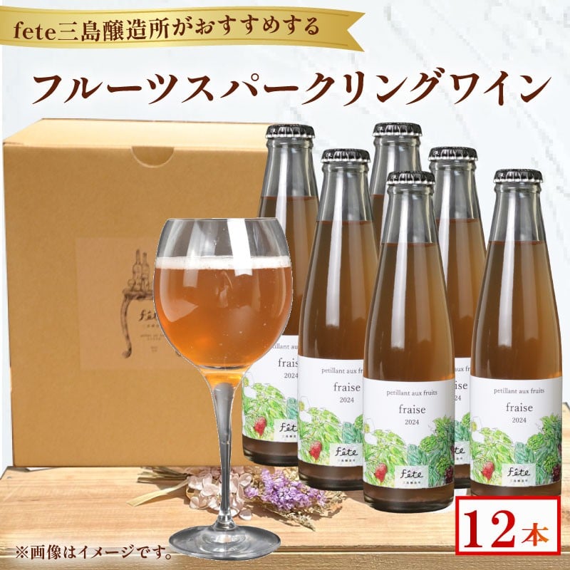 
            フルーツスパークリングワイン fete三島醸造所おまかせ 計12本 フルーツ ワイン 酒  贈答 おすすめ 父の日 母の日 お祝い ギフト プレゼント パーティー 湧水 富士山 三島市 静岡県
          