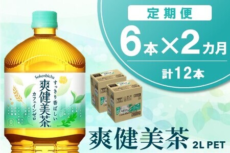 【2か月定期便】爽健美茶 2L×6本(1ケース)【コカコーラ カフェインゼロ 香ばしい おいしい ブレンド茶 お茶 国産 ハトムギ 玄米 大麦 ドクダミ ハブ茶 チコリー 麦芽 植物素材 飲料 お徳用 ペットボトル】A1-F090352