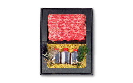 【全12回定期便】博多和牛 A5ランク 赤身スライス500g しゃぶしゃぶ セット（あご出汁濃縮タイプ付き）雌≪築上町≫【KRAZY MEAT】肉 牛肉 A5 和牛 肉 鍋[ABEN048]