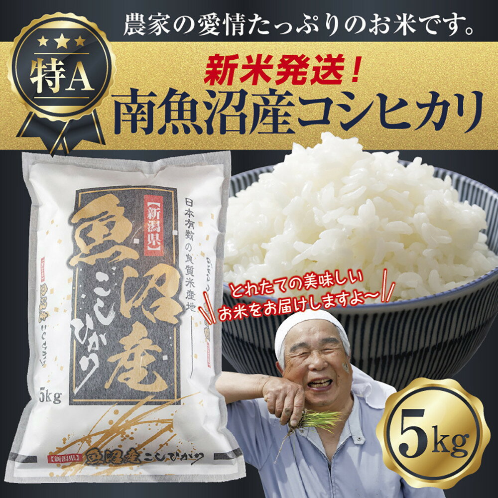 【ふるさと納税】【令和8年産　新米予約】新潟県 南魚沼産 コシヒカリ お米 5kg 精米済み（お米の美味しい炊き方ガイド付き） お米 こめ 白米 こしひかり 食品 人気 おすすめ 送料無料 魚沼 南魚沼 南魚沼市 新潟県産【2026年10月中旬より1ヶ月以内に順次発送予定】