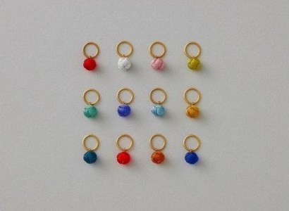 命名指輪【葉月　八月】 出産祝い ベビーリング 記念品 お守り リング 綴織 AQ-0019-08