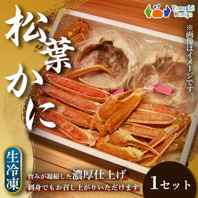 【ふるさと納税】【冬の味覚を堪能】松葉ガニ カット済み 地蟹セット 生冷凍 1セット【配送不可地域：離島】【1755642】