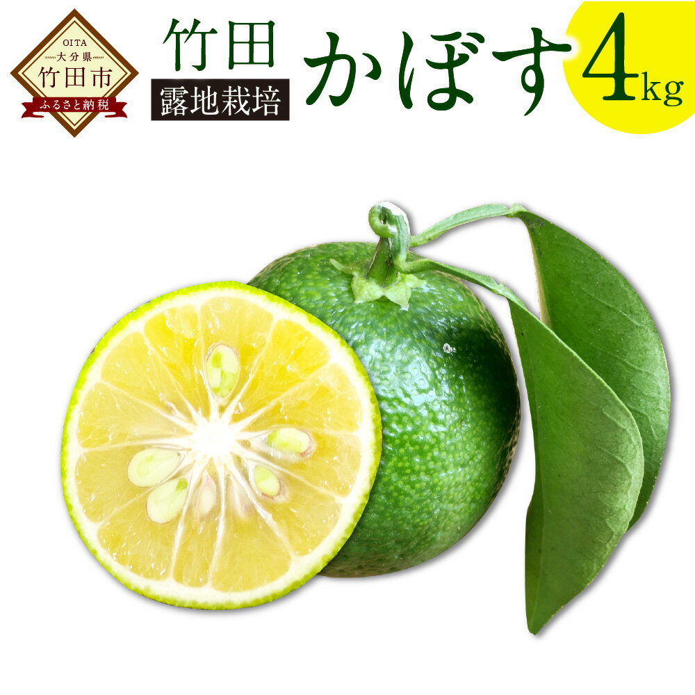【ふるさと納税】さわやかな 果汁たっぷり 竹田かぼす 4kg 50玉前後 露地栽培 大分 竹田市 かぼす カボス くだもの フルーツ 柑橘 料理 送料無料