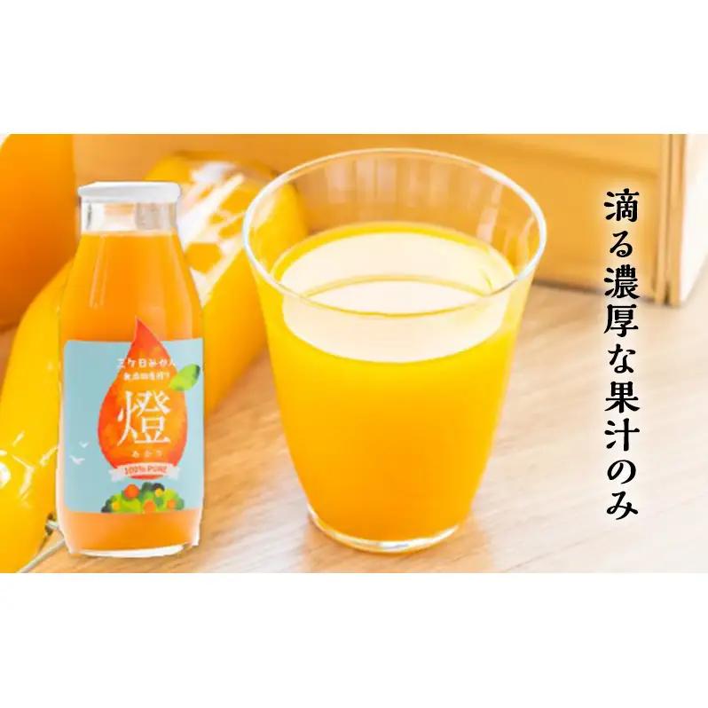 三ヶ日みかん生搾りジュース燈（あかり）【180ml×12本入】 みかん ジュース 濃厚 三ヶ日みかん青島 生搾り 100%ジュース 静岡 浜松市