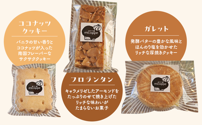 おやつ屋micoppeのおやつ箱（焼き菓子14種・計14個）焼菓子 クッキー サブレ マドレーヌ フィナンシェ レモンケーキ セット 詰合せ 手作り おやつ スイーツ 静岡 森町
