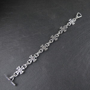 small iron cross bracelet スモール アイアン クロス ブレスレット ｜ 腕輪 シルバー アクセサリー 十字架 モチーフ 925 ブレス ハンドメイド ジュエリー アクセ ファ