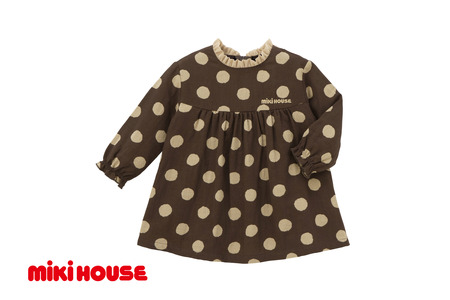 【ミキハウス】ワンピース 子供用　110サイズ（81-16-110）こども 子ども服 子ども 子供 子供服 播州織 mikihouse ミキハウス