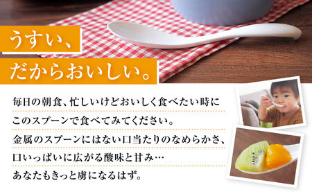 【瀬戸焼】 薄くて軽い！ 強化磁器製 ヨーグルトスプーン 5本セット 【株式会社仙水】/ 陶器 スプーン カトラリー 食器 / 瀬戸市[BBDY001]