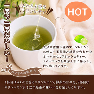 マリンレモン緑茶(6袋・2g×6個) お茶 ティー リフレッシュティー 防災【HD204】【さいき本舗 城下堂】