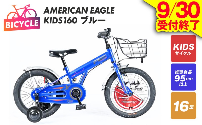 
                  AMERICAN EAGLE KIDS160 ブルー【自転車 完成品 組み立て不要 アウトドア サイクリング じてんしゃ 通勤 通学 新生活】
                