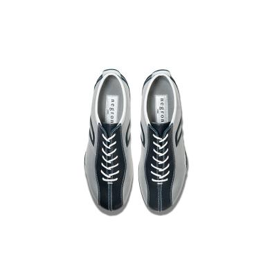 ふるさと納税 荒川区 紳士靴 / ドライビングシューズ(シルバー&ブルー、24.5cm)【041-001-2-2】 |  | 01