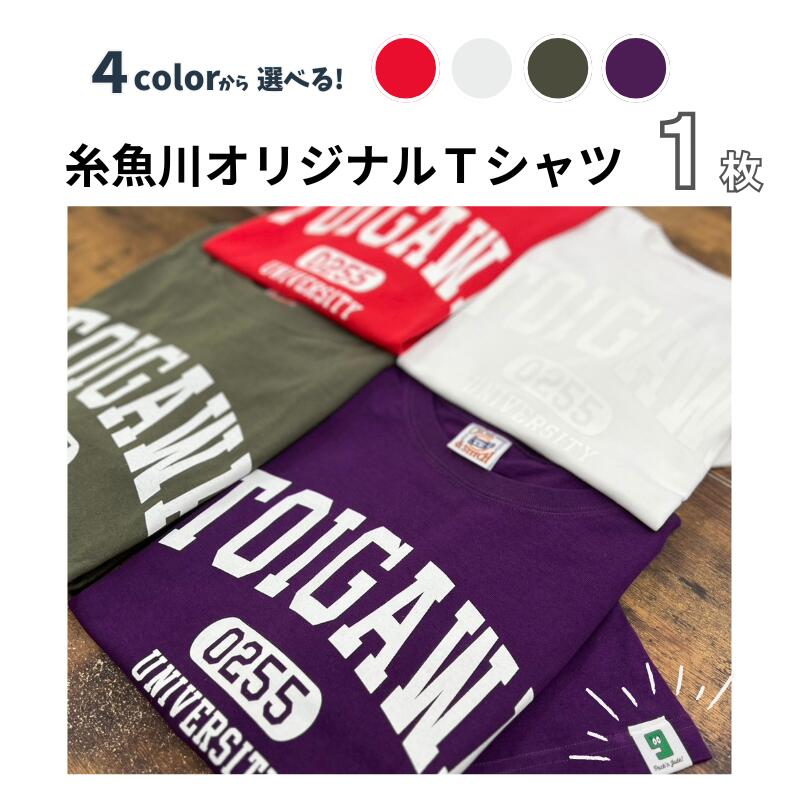 【ふるさと納税】選べるカラー・サイズ 糸魚川オリジナル『いといがわ大学』Tシャツ 1枚 半袖（XS・S・M・L・XLサイズ）コットン【 ITOIGAWA大学 新潟県 糸魚川市 ヒスイ 衣類 シンプル いまいスポーツ メンズ レディース キッズ アカ シロ アーミーグリーン パープル】