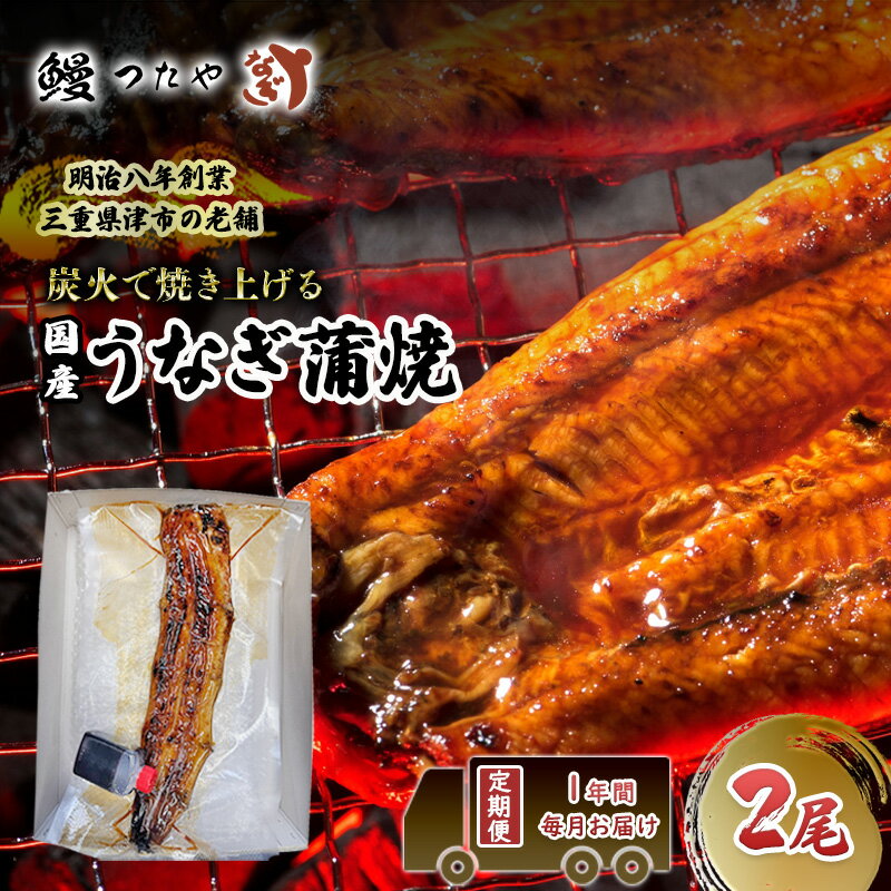 【ふるさと納税】【定期便】一年間毎月堪能　鰻かばやき二尾　4800g～ [うなぎ蒲焼き 炭火焼 たれ 鰻 蒲焼 鰻蒲焼 ウナギ ギフト 贈り物 うな丼 鰻丼 グルメ ご褒美 簡単調理 冷蔵 丑の日]