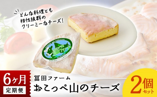 牧場から直送『おこっぺ山のチーズ2個セット』6ヶ月定期便