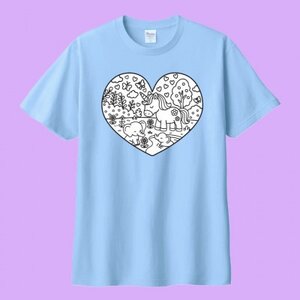 あうわぬりえ(ユニコーン柄、ブルー、110cm)【1683322】