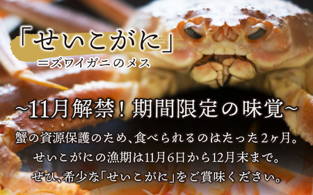 【先行予約】越前がに 中 （約600g～750g） 1杯 ・せいこがに 2杯　計３杯【11月～12月20日発送予定】