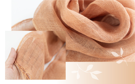 【スカーレット】【受注制作】草木染ヘンプストール【ギフト包装】ストール プレゼント ギフト 贈り物 こだわり 母の日 染物 シンプル ヘンプ【77-4【4】】