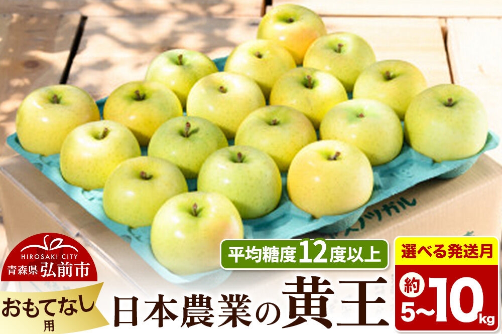 
                  りんご 黄王【おもてなし用】平均糖度12度以上【選べる約 5kg／10kg×26年 8月／9月 クール便発送】青森県産 果物 フルーツ 林檎 リンゴ くだもの [産地直送 アップル 青森県 弘前市]
                