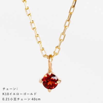 ふるさと納税 大津市 【10金 1月誕生石 ガーネットネックレス】大人シンプル 華奢見えチェーン 天然石 一粒ペンダント |  | 03