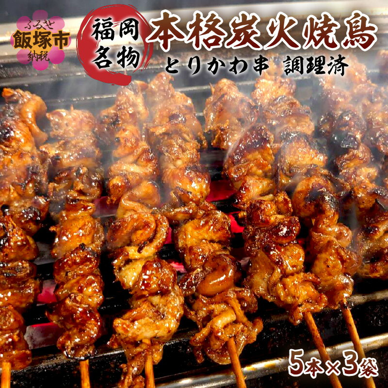 【ふるさと納税】本格炭火焼鳥 福岡名物 とりかわ串 調理済 焼き鳥 冷凍 皮 やきとり お取り寄せグルメ 焼鳥 鳥皮 とりかわ とり皮 グルメ 鳥皮串 博多 肉 つまみ おつまみ 鶏皮 冷凍食品【B3-079】