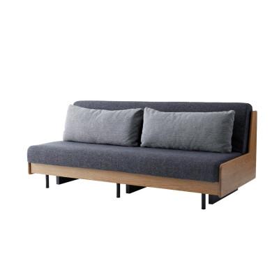 ふるさと納税 大川市 ソファベッド 幅180 ペース 180ごろ寝ソファ&lt;ヴィンテージナチュラル×ダークグレー&gt;