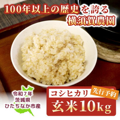 【ふるさと納税】【先行予約・9月以降順次発送】令和7年　ひたちなか市産　コシヒカリ(玄米)10kg×1袋【1641939】