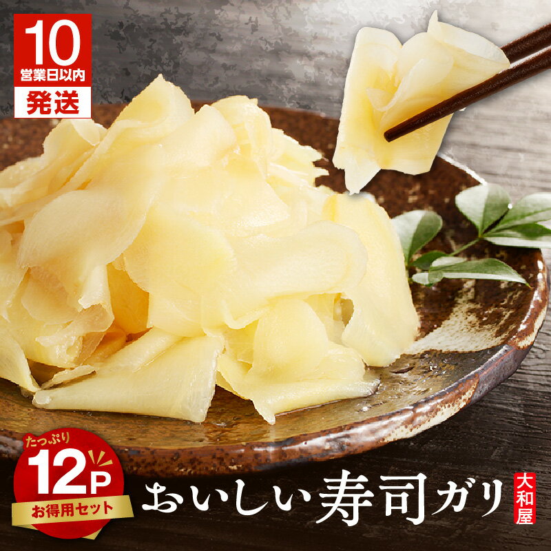 【ふるさと納税】【10営業日以内に発送】 おいしい 寿司ガリ お徳用 セット 40g × 12個入り がり 生姜 漬物 つけもの 惣菜 老舗 寿司 甘酢生姜 甘酢 酢 タイ産 お寿司専門店 お寿司のお供 つまみ 酒の肴 大和屋食品 北海道 苫小牧市 おすすめ ランキング プレゼント ギフト