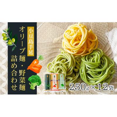 ふるさと納税 土庄町 小豆島手延オリーブ麺・野菜麺詰め合わせ