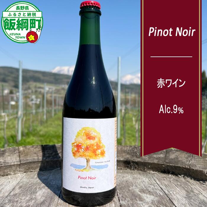 【ふるさと納税】赤ワイン Pinot Noir 750ml × 1本 TAMAI WINE 沖縄県への配送不可 長野県 飯綱町 信州 〔 お酒 酒 ワイン セット アルコール 洋酒 18000円 〕