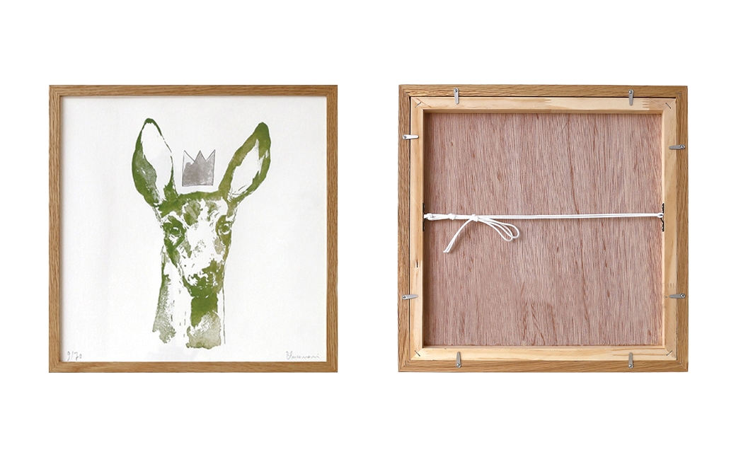 
                  BLUCANARI ブルカナリ GREEN DOE （ ABC-05 ） インテリア アート ハンドメイド シリアルナンバー 直筆サイン入り 絵画 絵 デザイン 限定
                