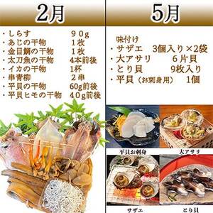 【発送月固定定期便】しらすと天然貝の定期便 全4回【配送不可地域：離島】【4008710】