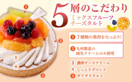 【全12回定期便】ミックスフルーツチーズタルト1ホール(18cm)【心優 －Cotoyu Sweets－】[KAA470]