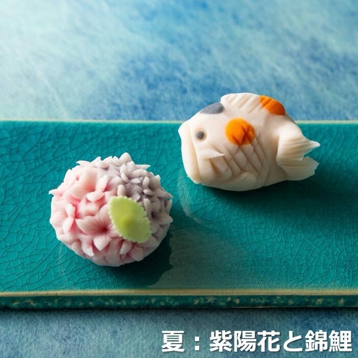 【スイーツ】ずーっと、眺めていたくなりますが、お早目にお召し上がりください。「夢菓子工房ことよ」季節の練り切り菓子 夏篇10個