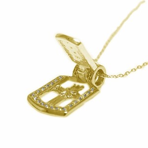 K18イエローゴールド「2WAY」高級ダイヤペンダント【54525-2】