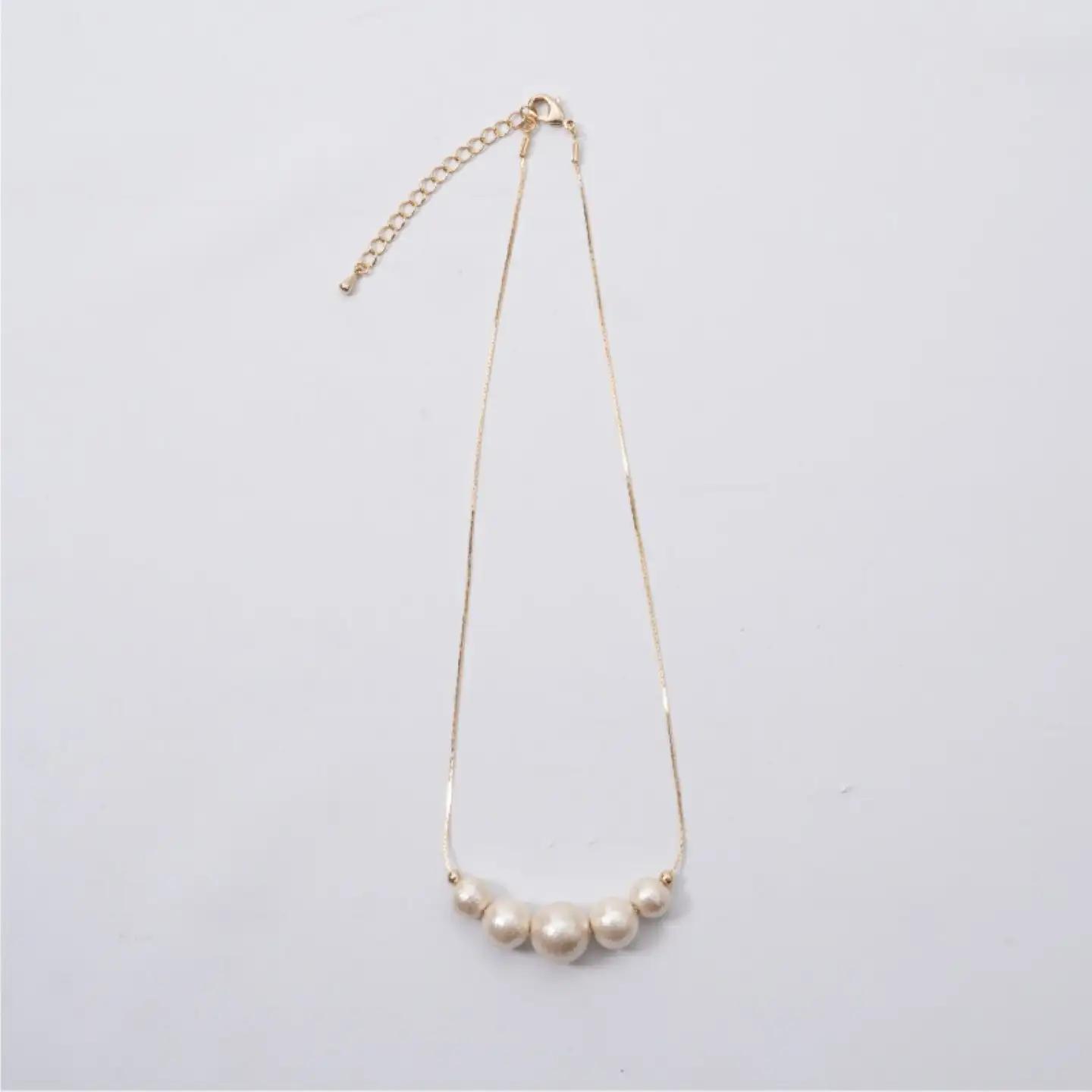 コットンパール「キスカ」ゴールドチェーンネックレス｜　パール アクセサリー 結婚式 ネックレス パーティー プレゼント 入学式 卒業式 コットンパール 