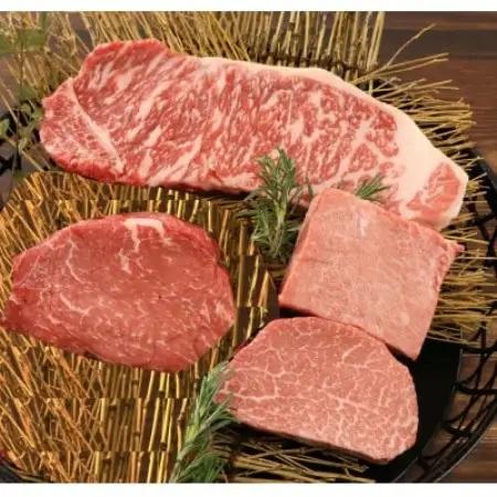 熊本県産あか牛4種のステーキセット(サーロイン・ランプ・ヒレ・三角バラ)(益城町)【配送不可地域：離島】【1735246】