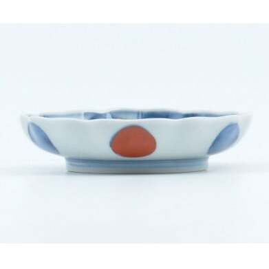 有田焼 色絵丸紋草花割 4寸皿【まるぶん】食器 器 うつわ 手描き 菓子皿 ハレの日 お正月 アンティーク調 11.5cm A10-267_イメージ5