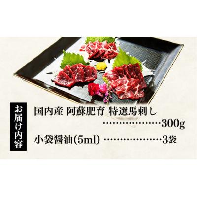ふるさと納税 甲佐町 国内産 阿蘇肥育 特選馬刺し 300g 【熊本と畜】 |  | 03