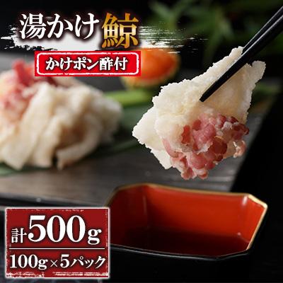 ふるさと納税 長崎市 湯かけ鯨(100g×5パック)かけポン酢付